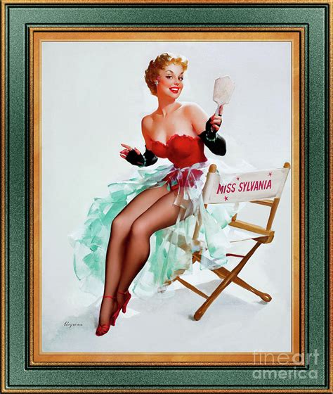 Admiring Miss Sylvania By Gil Elvgren Vintage Xzendor7 Old Masters