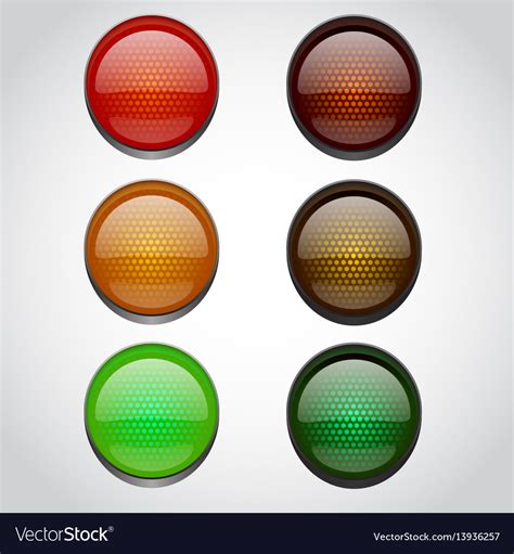 Traffic Lights Isolated On White Royalty Free Vector Image