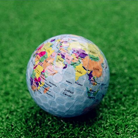 Novelty Golf Balls World Map Design Professional Practice Golf Ball