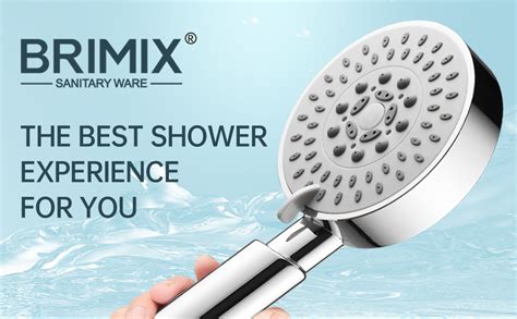 Brimix High Pressure Massage Shower Head Set With Hose Spray Modes