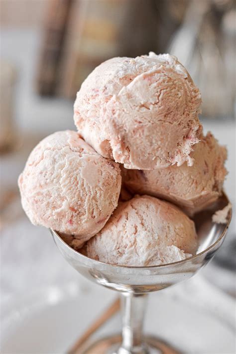 Roasted Rhubarb Ice Cream No Churn Recipe Curly Girl Kitchen