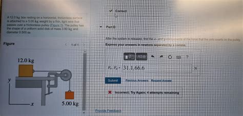 Solved Correct A Kg Box Resting On A Horizontal Chegg