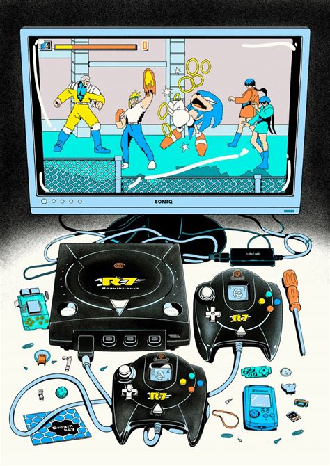 Sega Consoles Illustrated By Stephen Maurice Graham Daily Design