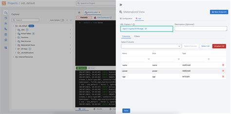 Using Dynamic Materialized View Endpoints