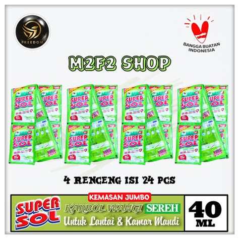 Jual Supersol Karbol Wangi Sereh Sachet Ml Harga Renceng