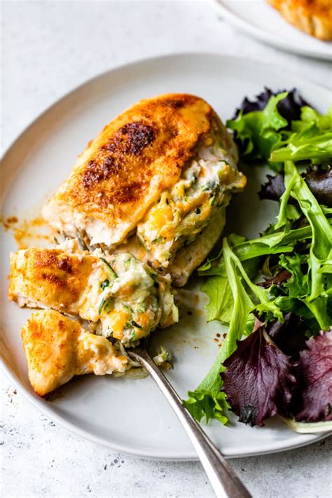 Cheesy Stuffed Chicken Breast With Zucchini Nature S Gateway