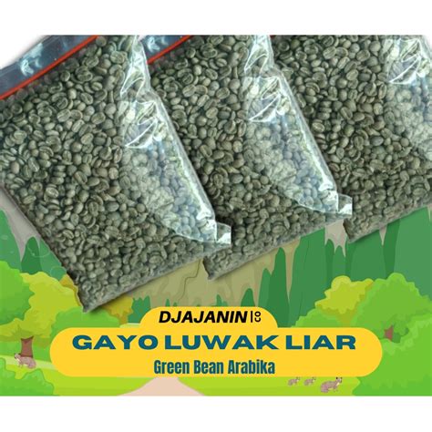 Jual GREEN BEAN KOPI LUWAK LIAR GAYO 1KG BIJI MENTAH KOPI LUWAK LIAR