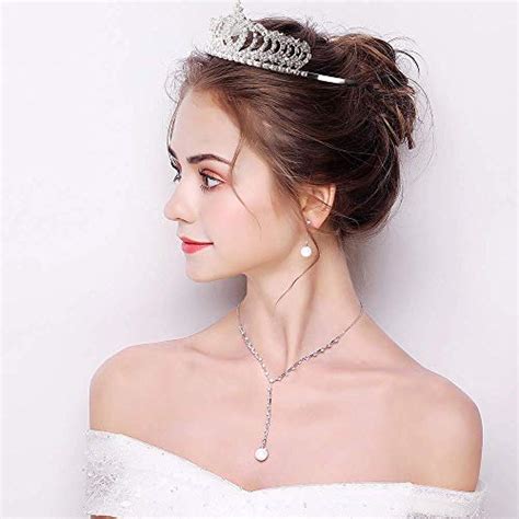 Didder Silver Crystal Tiara Crown For Women Pack Headband Princess