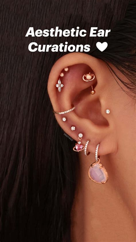 Aesthetic Ear Curations Earings Piercings Ear Piercings Piercings