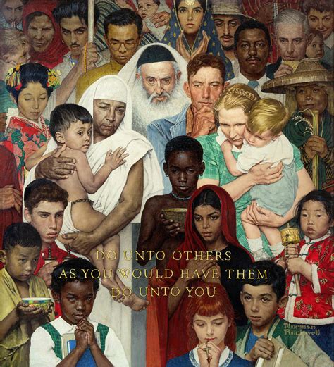 Golden Rule, 1961 by Norman Rockwell - Paper Print - Norman Rockwell Museum Custom Prints ...