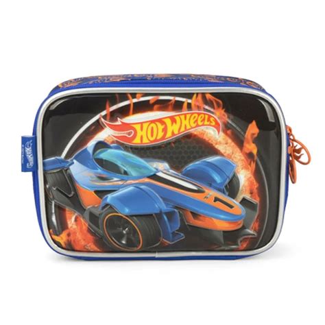 Estojo Box Hot Wheels Luxcel Papelaria Rainha