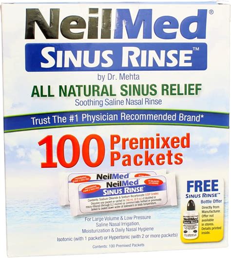 Neilmed Sinus Rinse All Natural Relief Premixed Refill Packets Each