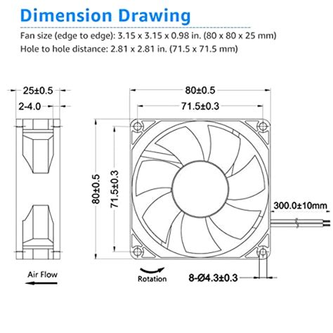 GDSTIME Ventilador de refrigeración CC sin escobillas de 3 150