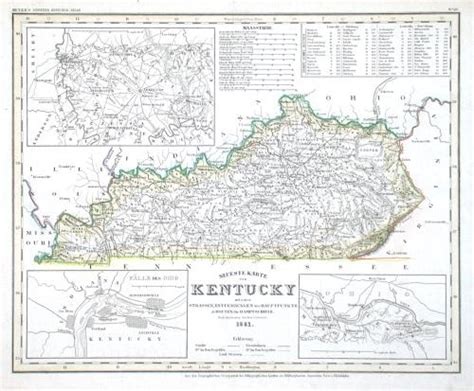 Neueste Karte Von Kentucky Von Tanner Karte Antikvariat Krenek