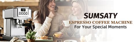 Amazon SUMSATY Espresso Machine Stainless Steel Espresso Machine