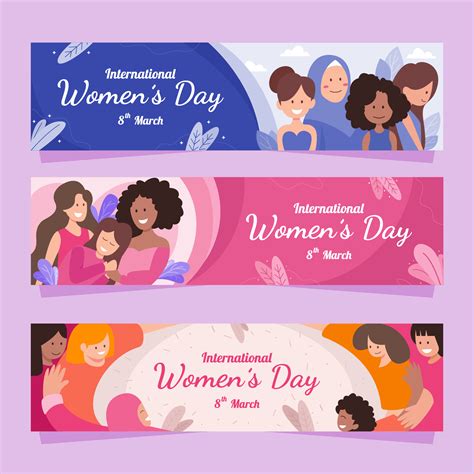 International Women S Day Banner Vector Art At Vecteezy