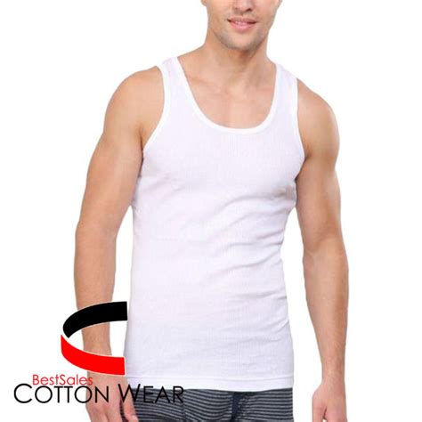 Cotton Wear Plain White Sando Tank Top For Men Lazada Ph