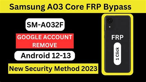 Samsung A03 Core Frp Bypass One Click G Unlock Tools 2023 Youtube