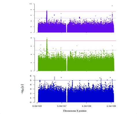 Manhattan Plots For The Analysis Of Non Pseudo Autosomal Region Of The