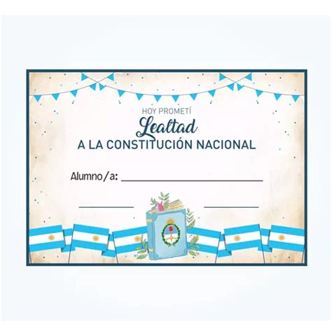 Diseños Diplomas Promesa Lealtad A La Constitución Nacional