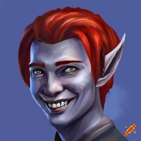 Realistic Illustration Of A Male Elf With Distinct Features