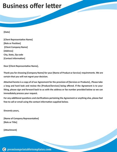 Business Offer Letter A Letter By Which We Can Offer Anything To Our