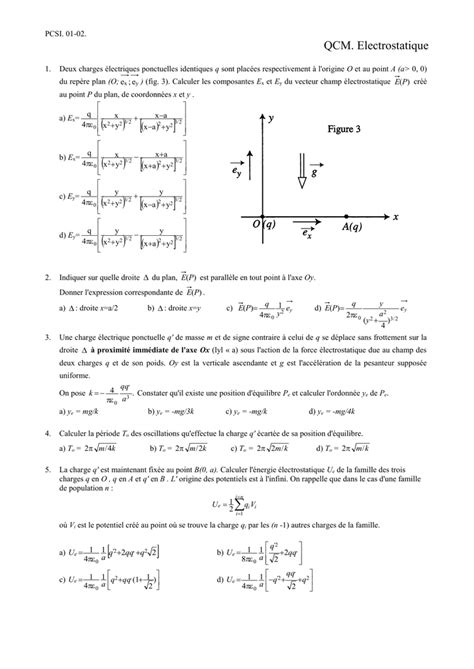 exercice corrigé sur le champ electrostatique