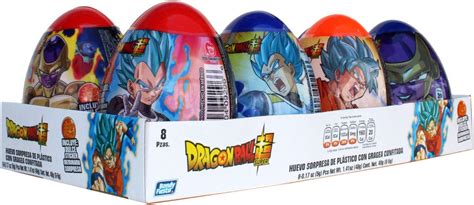 Huevo Sorpresa Dragon Ball Super Juguete Con Dulce Para Fiesta