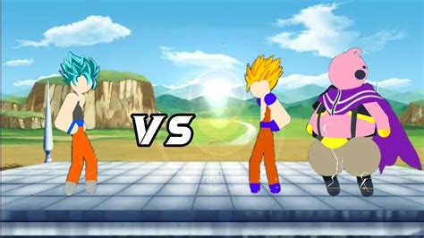 Stickman Warriors Fight Goku Super Saiyan Blue Vs Gohan Super Saiyan