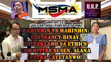 UKP EP 337 KALURKEY SEN NANCY BINAY INIREKLAMO SA ETHICS COMM