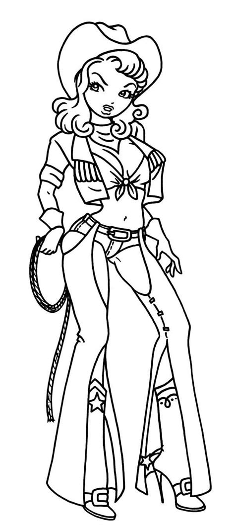 Cowgirl Coloring Pages At GetColorings Free Printable Colorings