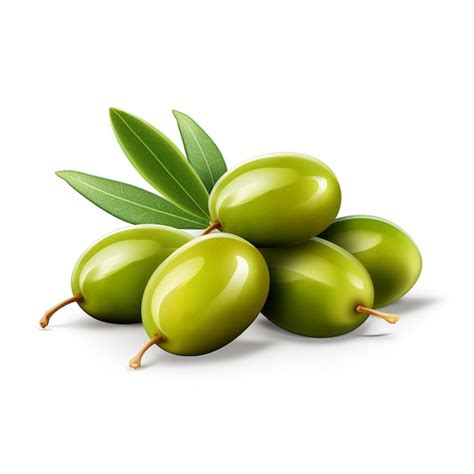 Premium AI Image Olive Branch With Green Olives