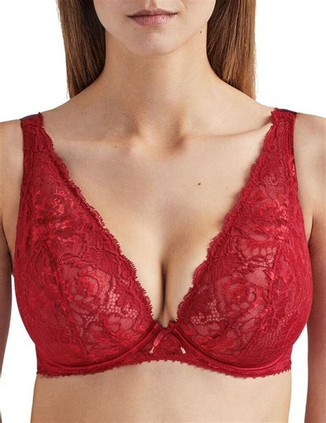 Aubade Aube Amoureuse Comfort Triangle Plunge Bra Belle Lingerie