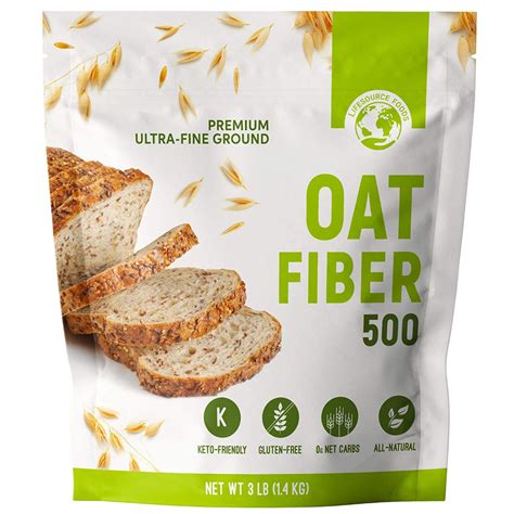 Lifesource Foods Oat Fiber 500 3 Lb Keto Zero Carb