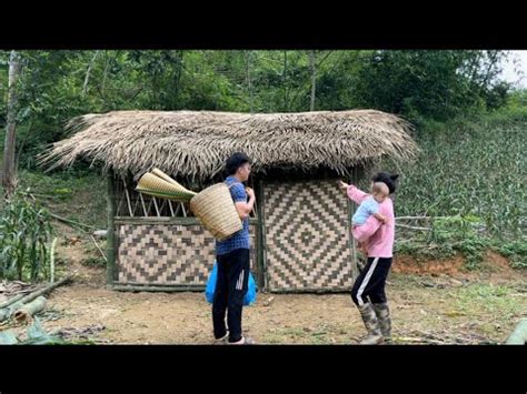 The Life Of A Year Old Single Mother Completing A Bamboo House