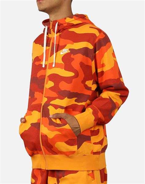 Nike Nsw Club Fleece Camo Full Zip Hoodie Dtlr