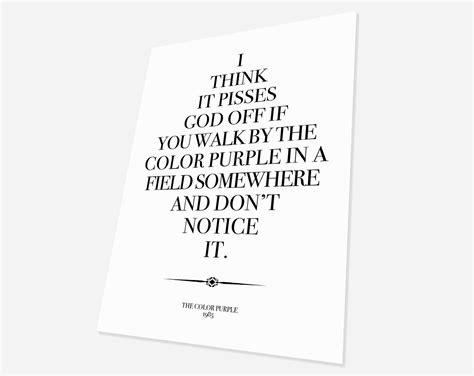The Color Purple Quote Print The Colour Purple Alice Walker Etsy