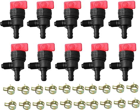 Hippotech 10 Pcs 1 4 Inches 90 Degree Fuel Shut Off Valves For Briggs 698182 399517