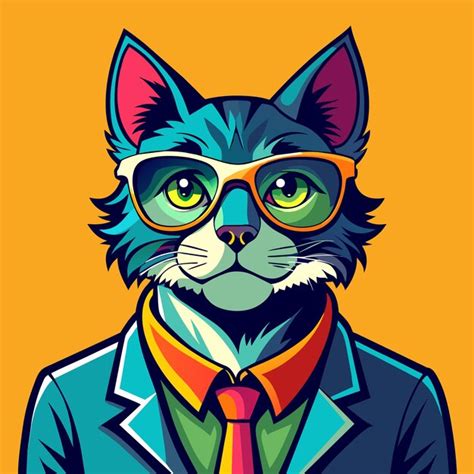 El Gato Arco Iris Color Vector Arte Ilustraci N Ai Generador Vector