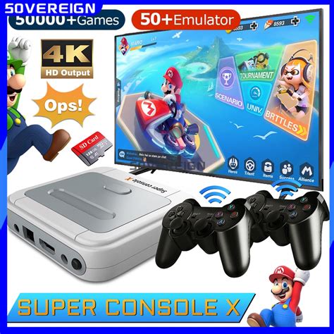 Console SUPER X 4K HD TV Video Game Wifi Para PS1 PSP N64 DC 50000