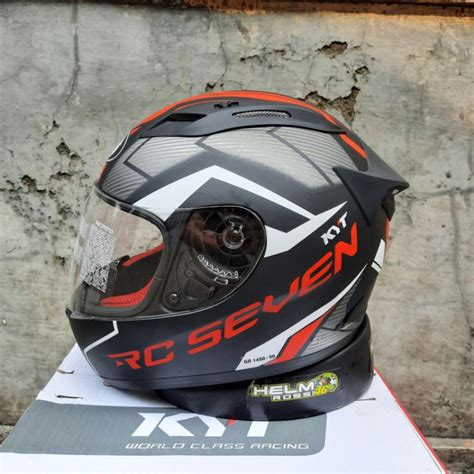 Jual HELM KYT RC7 Seri 18 Black Matt Red ORIGINAL RC SEVEN Full Face