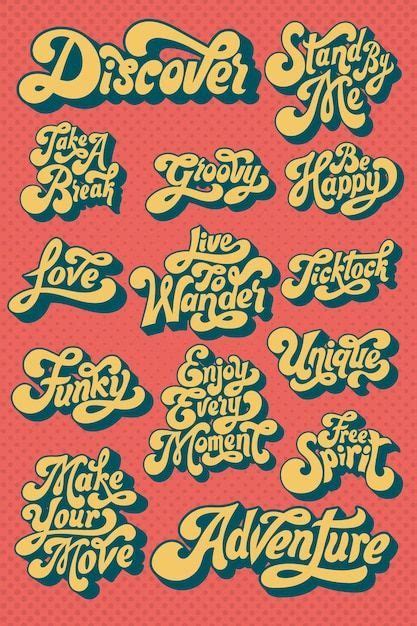 Retro Font Groovy Font Boho Bubbly Font Shadow Font Modern Font Hippie