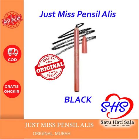 Jual Pensil Alis Just Miss Black Hitam Shopee Indonesia