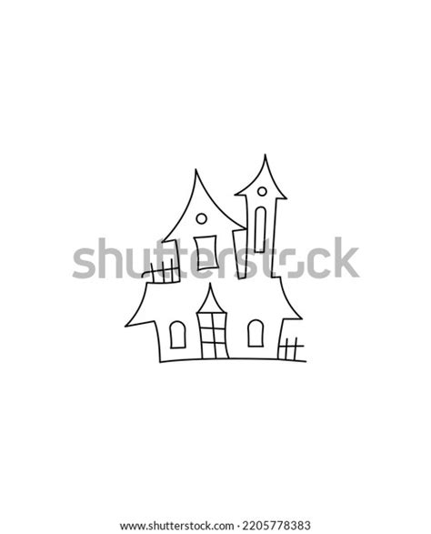 Haunted House Illustration Isolated On White Stock Vector (Royalty Free ...