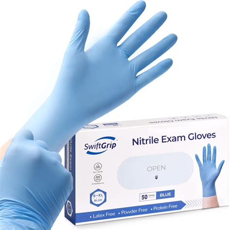 Swiftgrip Disposable Nitrile Exam Gloves Mil Blue Nitrile Gloves