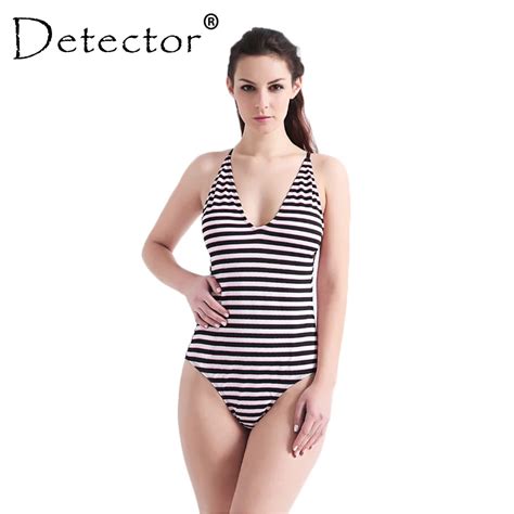 Detector Womens Sexy One Piece Swimsuit Women Removable Padding Low