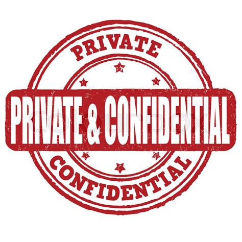 Private and confidential grunge rubber ... | Stock vector | Colourbox