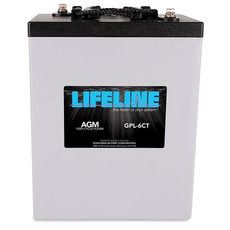 Gpl 6ct Agm Battery Lifeline Batteries