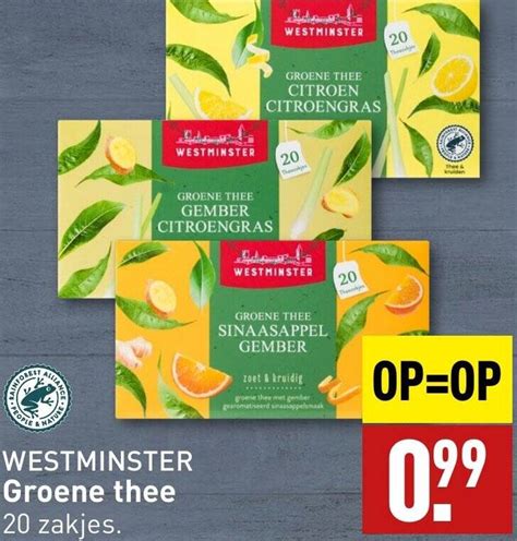 WESTMINSTER Groene Thee Aanbieding Bij ALDI