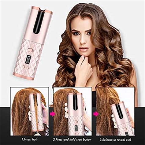 Portable Automatic Hair Curler Wireless Ceramic Curling Iron Cordless Self Curling Wand